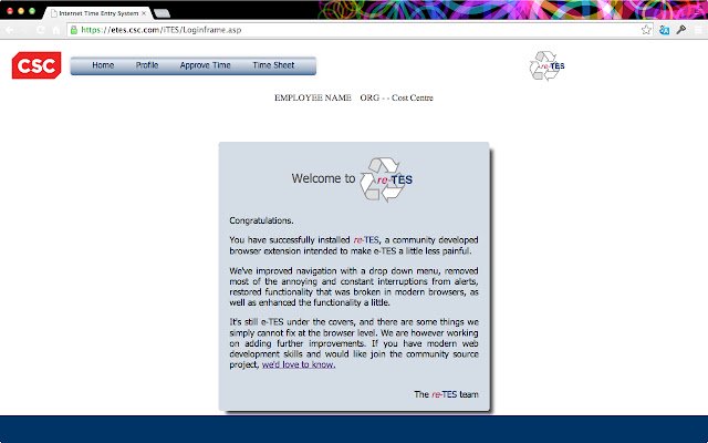 muling TES mula sa Chrome web store na tatakbo sa OffiDocs Chromium online