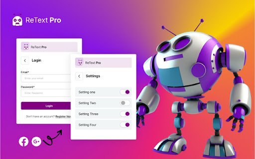 Retext Pro  from Chrome web store to be run with OffiDocs Chromium online