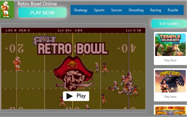 Retro Bowl Online Unlocked [Free Game] Chrome ওয়েব স্টোর থেকে OffiDocs Chromium অনলাইনে চালানো হবে