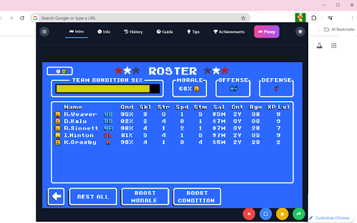 Retro Bowl Unblocked 67  from Chrome web store to be run with OffiDocs Chromium online