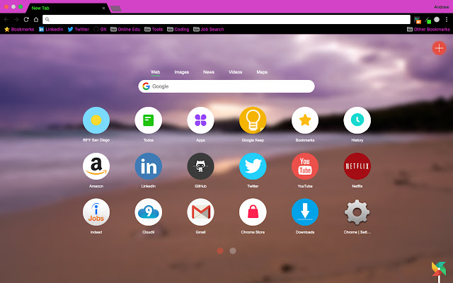 Retro Pink ze sklepu internetowego Chrome do uruchomienia z OffiDocs Chromium online