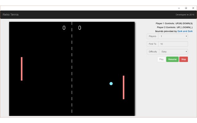 Retro Tennis จาก Chrome เว็บสโตร์ที่จะรันด้วย OffiDocs Chromium ทางออนไลน์