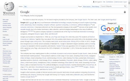 Revert Wikipedia Layout  from Chrome web store to be run with OffiDocs Chromium online