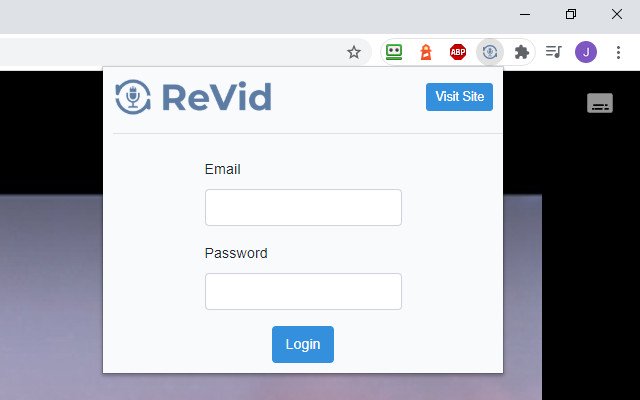 ReVid từ cửa hàng Chrome trực tuyến sẽ được chạy với OffiDocs Chromium trực tuyến