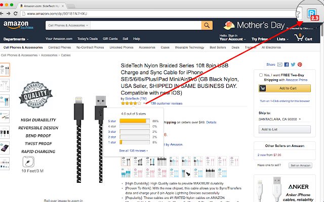 ReviewMeta.com Review Analyzer  from Chrome web store to be run with OffiDocs Chromium online