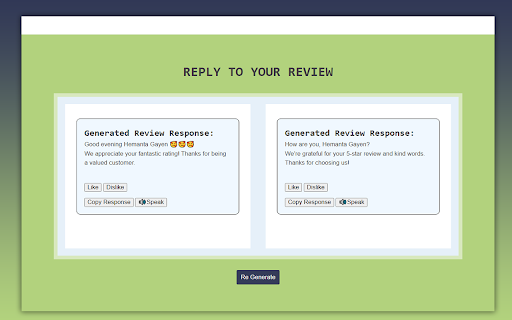 Review Random Response Generator from Chrome web store to be run with OffiDocs Chromium online Review Random Response Generator from Chrome web store to be run with OffiDocs Chromium online