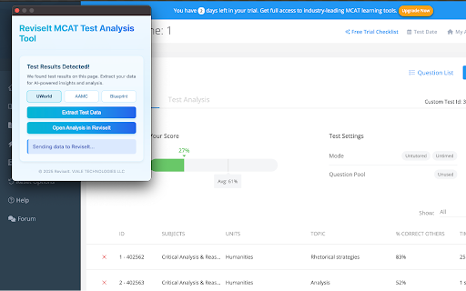ReviseIt: AI Powered MCAT Companion  from Chrome web store to be run with OffiDocs Chromium online