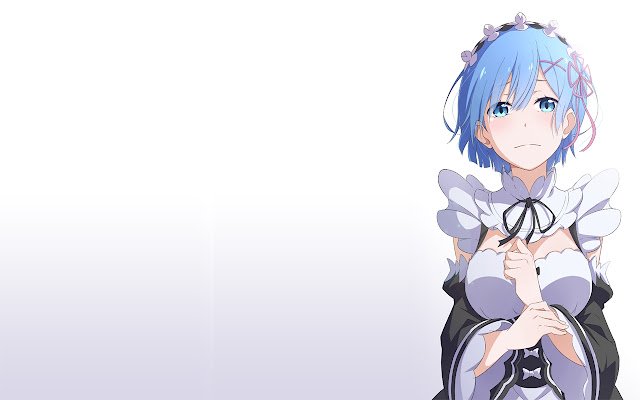 Re:zero Nice White Rem Theme  from Chrome web store to be run with OffiDocs Chromium online