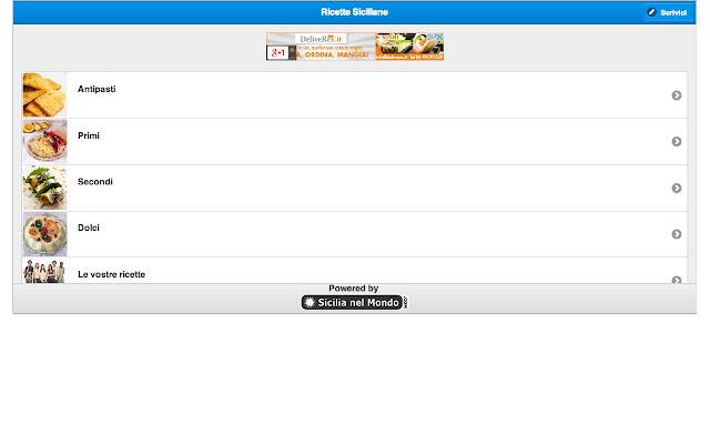 Ricette Siciliane từ cửa hàng Chrome trực tuyến sẽ được chạy bằng OffiDocs Chrome trực tuyến
