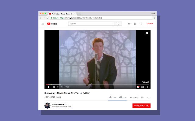 Rick Roller  from Chrome web store to be run with OffiDocs Chromium online