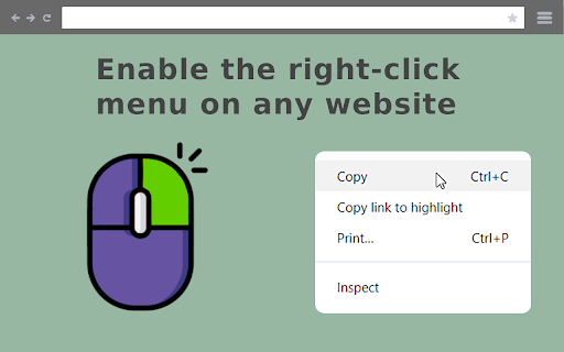 Right Click Enable  from Chrome web store to be run with OffiDocs Chromium online
