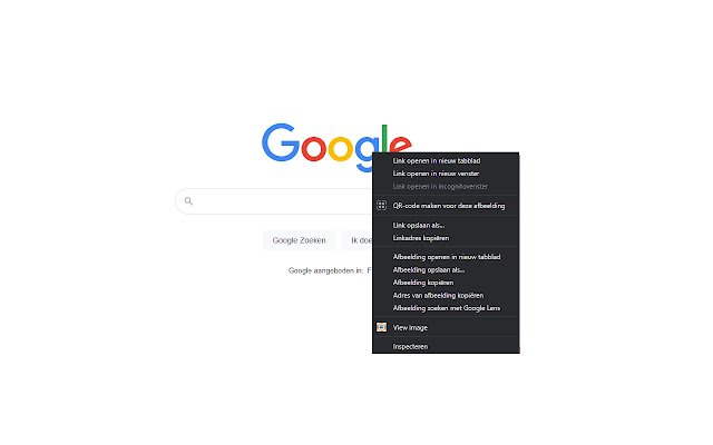 Right Clicking Views Image  from Chrome web store to be run with OffiDocs Chromium online
