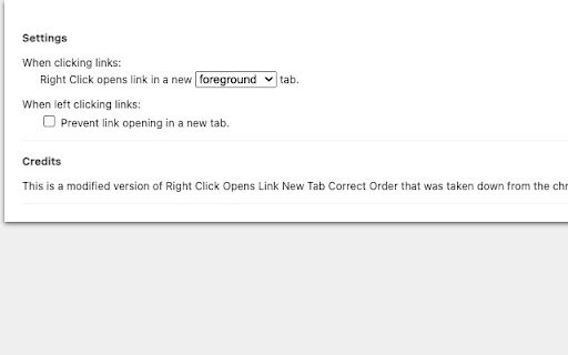 Right Click Opens Link New Tab  from Chrome web store to be run with OffiDocs Chromium online