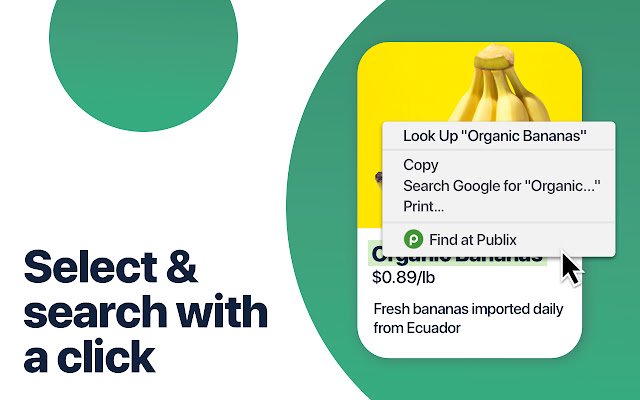 Right Click Search for Publix on Instacart  from Chrome web store to be run with OffiDocs Chromium online
