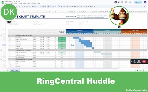 RingCentral Huddle  from Chrome web store to be run with OffiDocs Chromium online