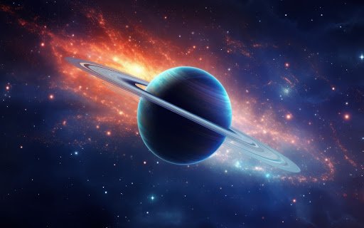 Ringed Planet in Cosmic Glow  from Chrome web store to be run with OffiDocs Chromium online