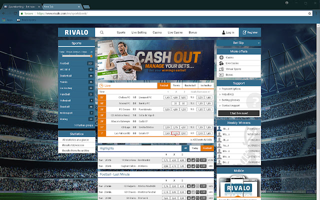 Rivalo Sports Theme mula sa Chrome web store na tatakbo sa OffiDocs Chromium online