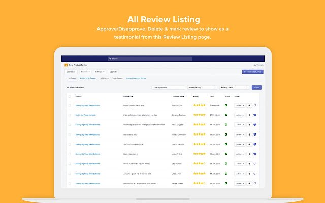 Ang Rivyo Shopify App Review Importer mula sa Chrome web store na tatakbo sa OffiDocs Chromium online