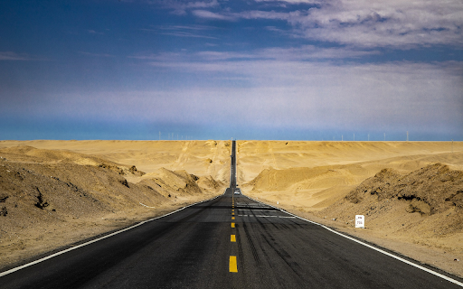 Road through the desert  from Chrome web store to be run with OffiDocs Chromium online