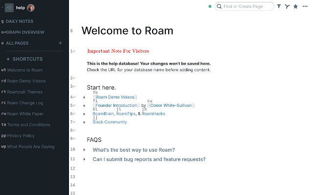 Roam Navigator  from Chrome web store to be run with OffiDocs Chromium online