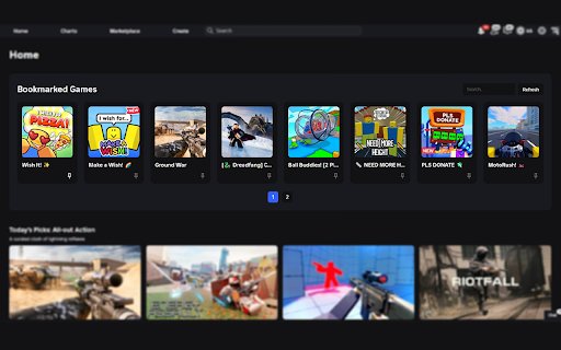 Roblox Bookmarker  from Chrome web store to be run with OffiDocs Chromium online