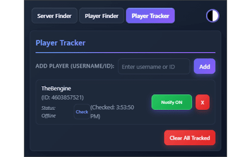 Roblox Radar  from Chrome web store to be run with OffiDocs Chromium online