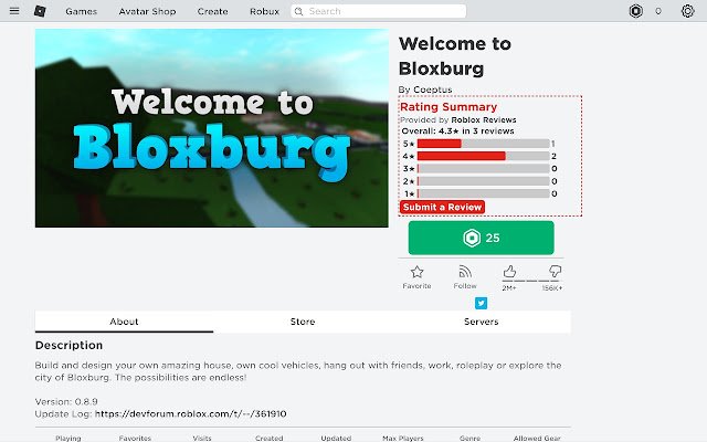 Roblox Reviews  from Chrome web store to be run with OffiDocs Chromium online