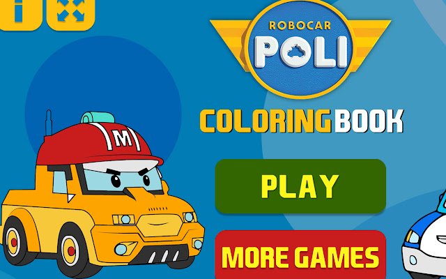 Kolorowanka Robocar Poli ze sklepu internetowego Chrome, którą można uruchomić w trybie online za pomocą OffiDocs Chromium