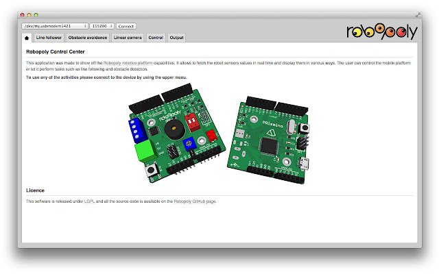 Robopoly Control Center mula sa Chrome web store na tatakbo sa OffiDocs Chromium online