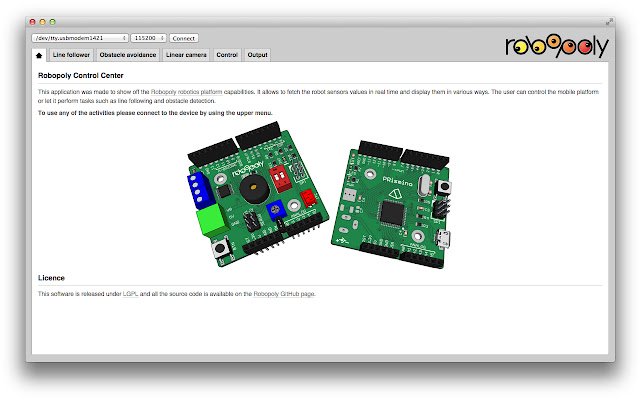 Robopoly Control Center  from Chrome web store to be run with OffiDocs Chromium online