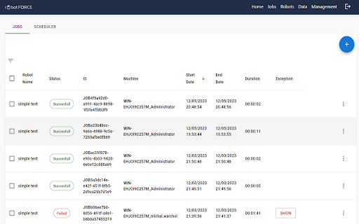 Robot Force plugin  from Chrome web store to be run with OffiDocs Chromium online