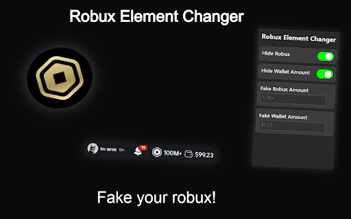 Robux Element Changer  from Chrome web store to be run with OffiDocs Chromium online