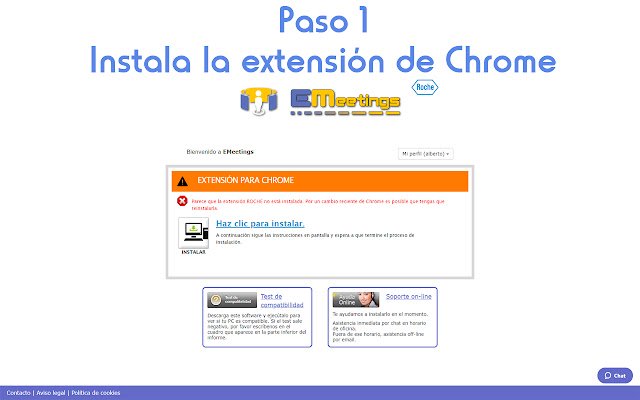 Roche EMeetings  from Chrome web store to be run with OffiDocs Chromium online