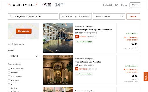 Rocketmiles CPM (Cent per mile) from Chrome web store to be run with OffiDocs Chromium online Rocketmiles CPM (Cent per mile) from Chrome web store to be run with OffiDocs Chromium online
