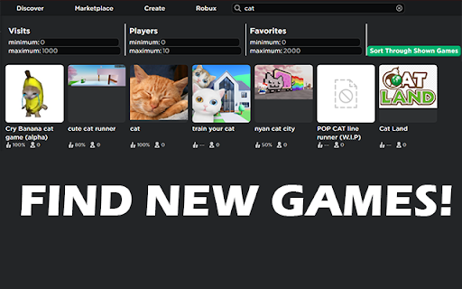 Ro Game Finder  from Chrome web store to be run with OffiDocs Chromium online