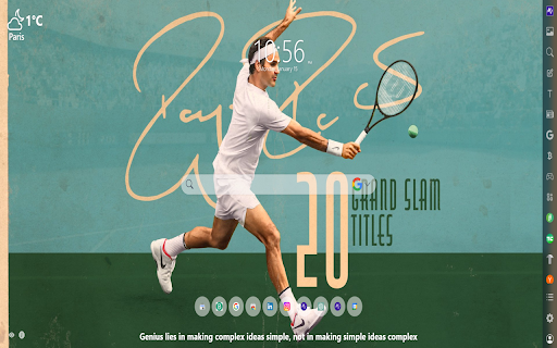 Roger Federer MeaVana  from Chrome web store to be run with OffiDocs Chromium online