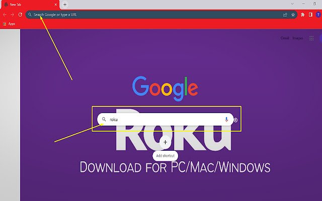 Roku For PC Mac [חלון] מחנות האינטרנט של Chrome להפעלה עם OffiDocs Chromium מקוון