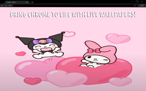 Romantic Kuromi Live Wallpaper  from Chrome web store to be run with OffiDocs Chromium online