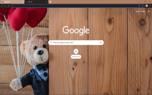 Chrome ウェブストアの Romantic Teddy (バレンタインデー) を OffiDocs Chromium online で実行