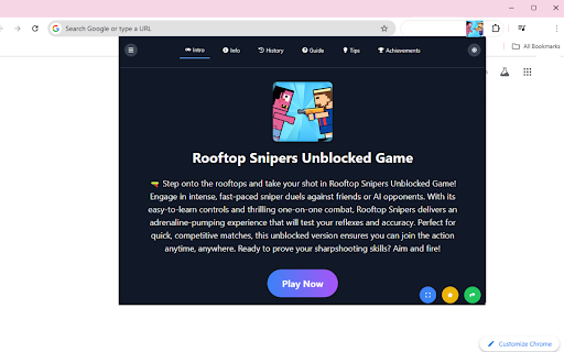 Rooftop Snipers Unblocked Game  from Chrome web store to be run with OffiDocs Chromium online