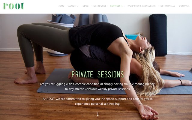 ROOT Yoga Therapy aus dem Chrome-Webshop zur Ausführung mit OffiDocs Chromium online