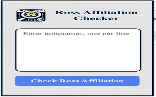 Ross Affiliation Checker  from Chrome web store to be run with OffiDocs Chromium online