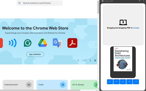 Rotate PDF  from Chrome web store to be run with OffiDocs Chromium online