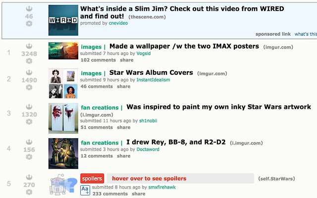 /r/Star Wars Revealer  from Chrome web store to be run with OffiDocs Chromium online