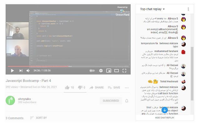Supporto chat RTL su YouTube dal Chrome Web Store da eseguire con OffiDocs Chromium online