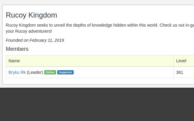 RucoyKingdom: RO-Sortierung aus dem Chrome-Webshop zur Ausführung mit OffiDocs Chromium online