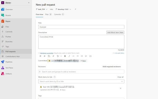Rui AzureDevops Helper  from Chrome web store to be run with OffiDocs Chromium online
