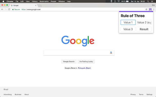 Rule of Three  from Chrome web store to be run with OffiDocs Chromium online