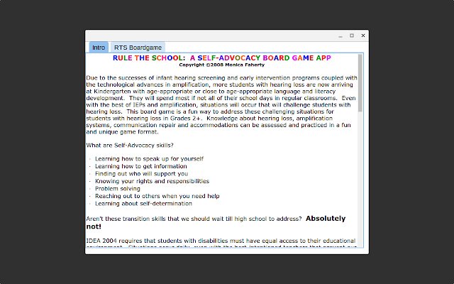Chrome web mağazasından Rule The School Kişisel Savunuculuk Masa Oyunu OffiDocs Chromium çevrimiçi ile çalıştırılacak
