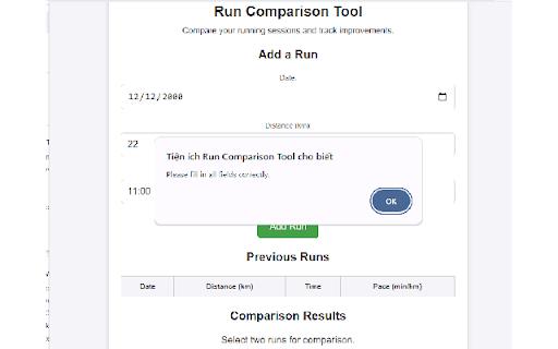 Run Comparison Tool  from Chrome web store to be run with OffiDocs Chromium online